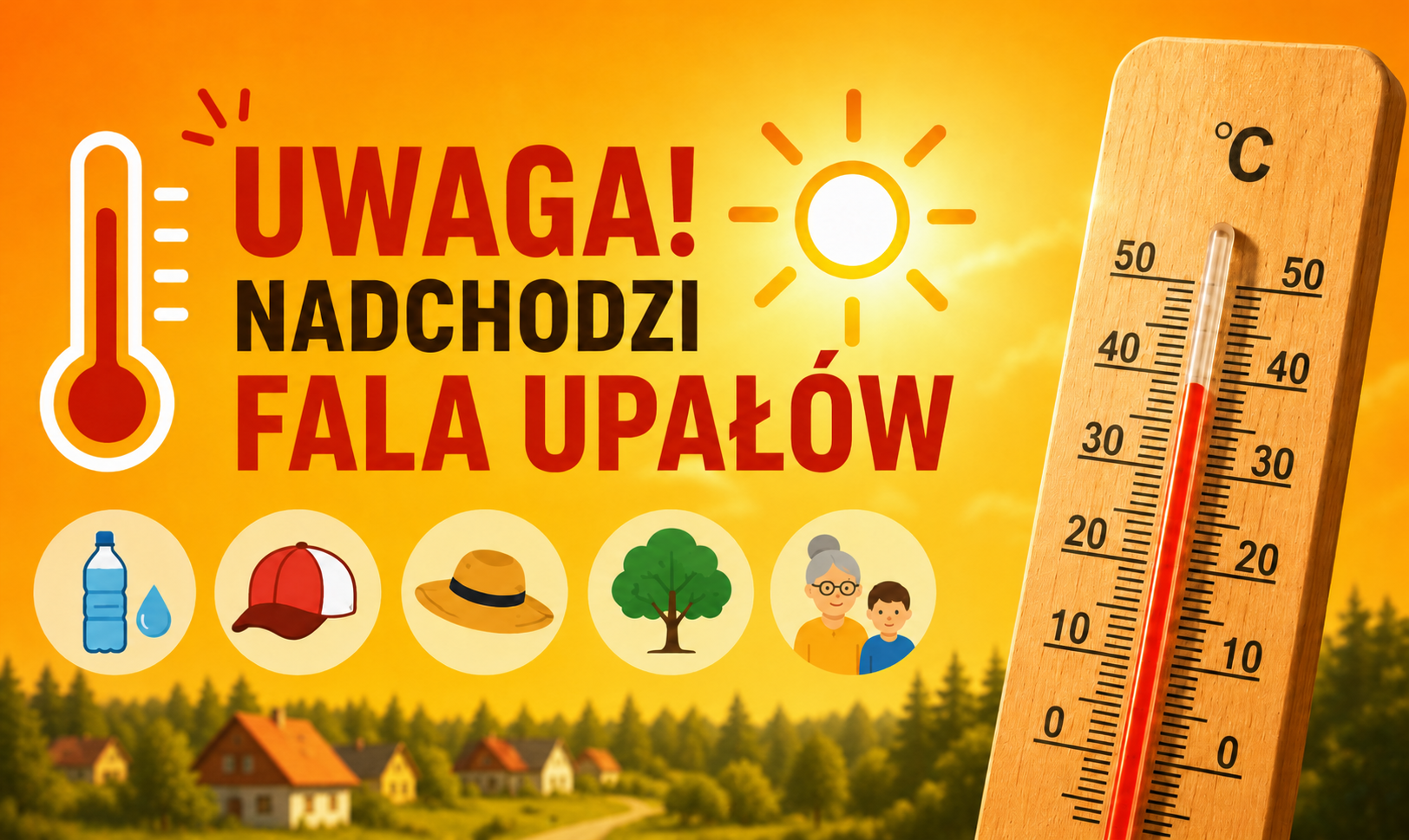 GHrafika z&nbsp;informacją o&nbsp;nadciągających upałach