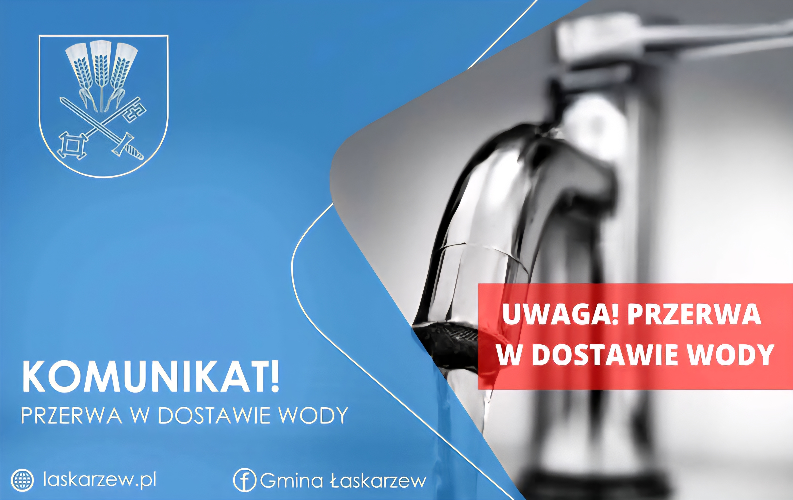 Informacja o&nbsp;przerwie w&nbsp;dostawie wody