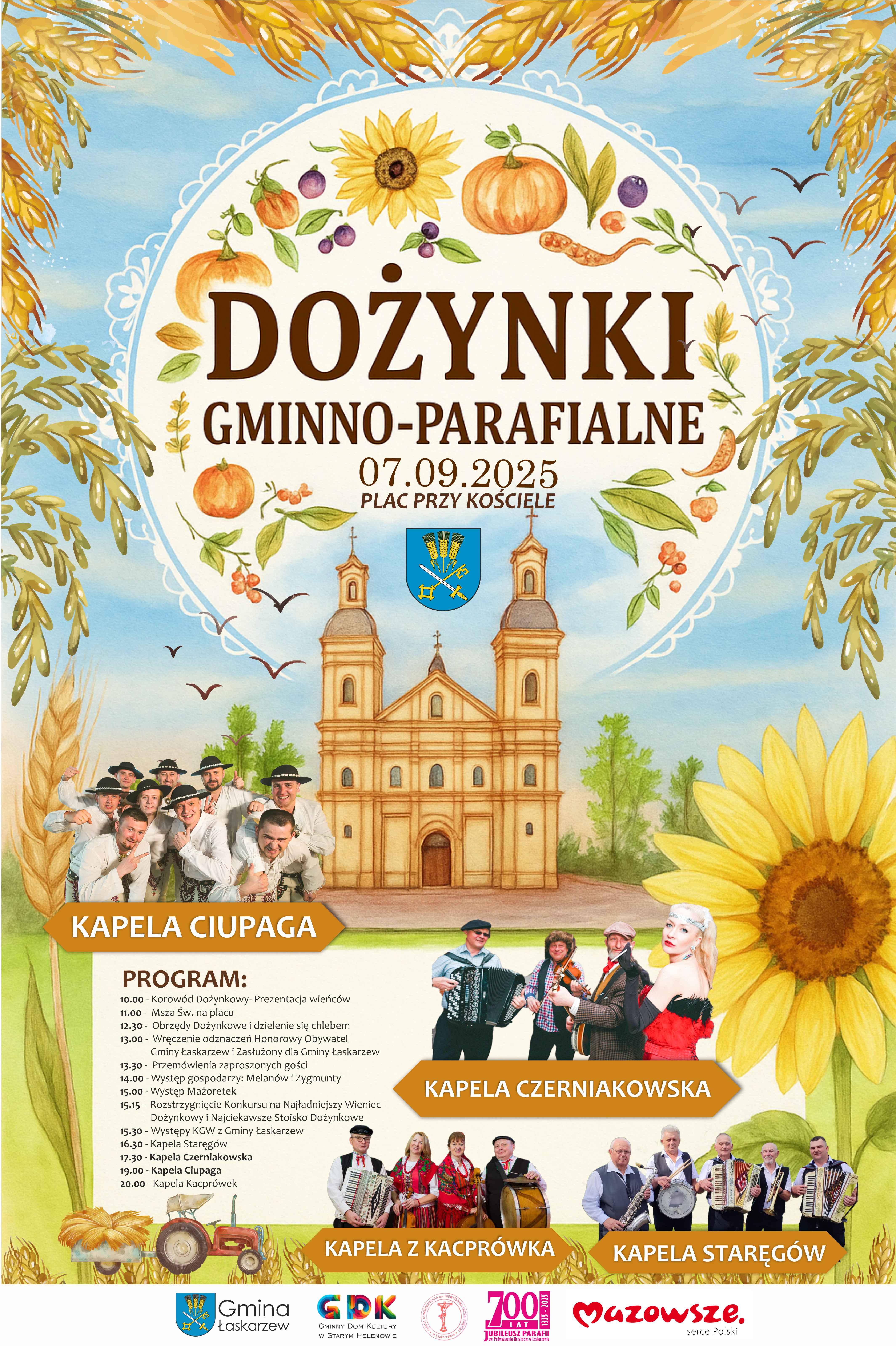 Grafika plakat dożynkowy