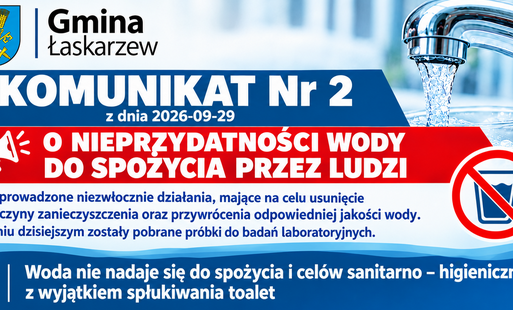 Zdjęcie do Komunikat Nr 2 z dnia 29-09-2026 o nieprzydatności wody do spożycia przez ludzi z wodociągu Melan&oacute;w
