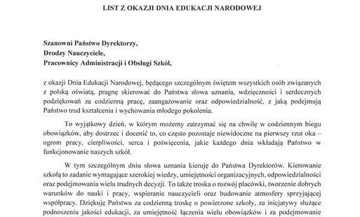 Zdjęcie do Dzień Edukacji Narodowej